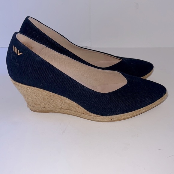 VISCATA Women's Navy Espadrille Wedges - Picture 5 of 10